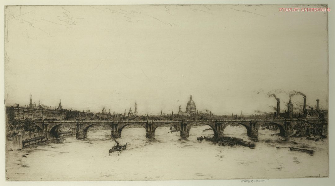 40 St. Paul’s and Old Waterloo Bridge, London 1911