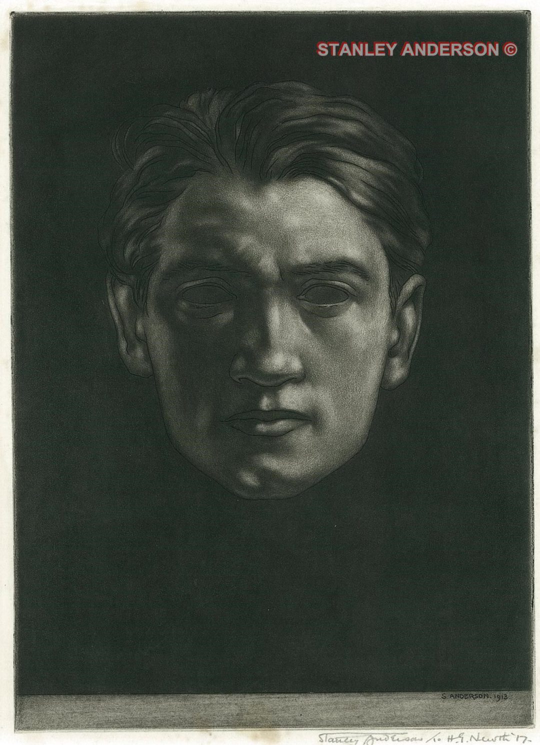 65 Head Study (Portrait of the Artist) 1913