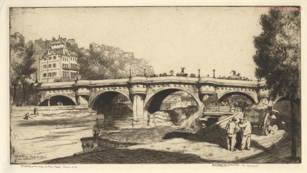 82 Mobilization Day, Le Pont Neuf, Paris 1914