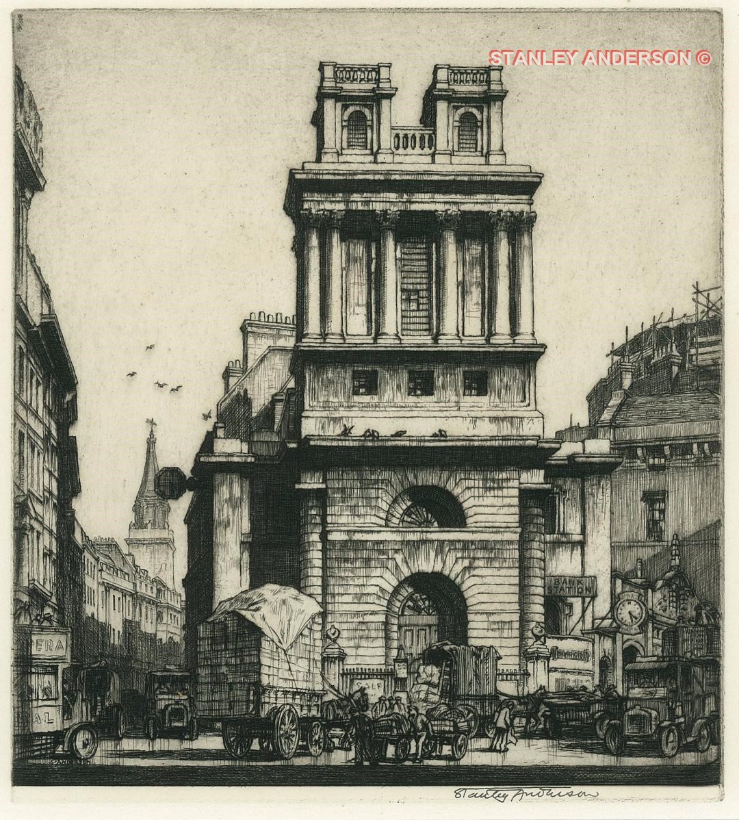 136 St. Mary Woolnorth Church and Lombard St 1922