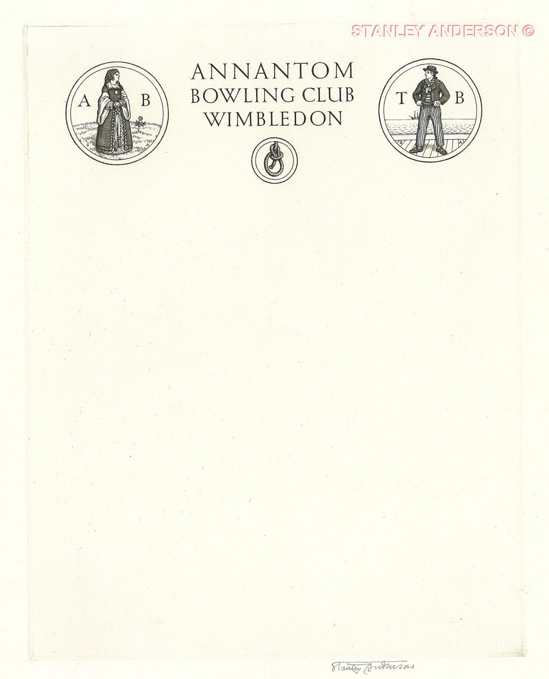 212 Headed paper for Annantom Bowling Club 1935