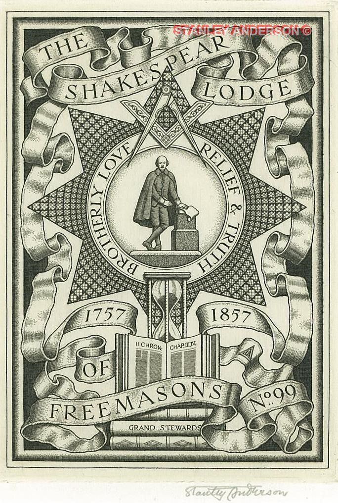 240 Bookplate: Shakespear Lodge of Freemasons 1943